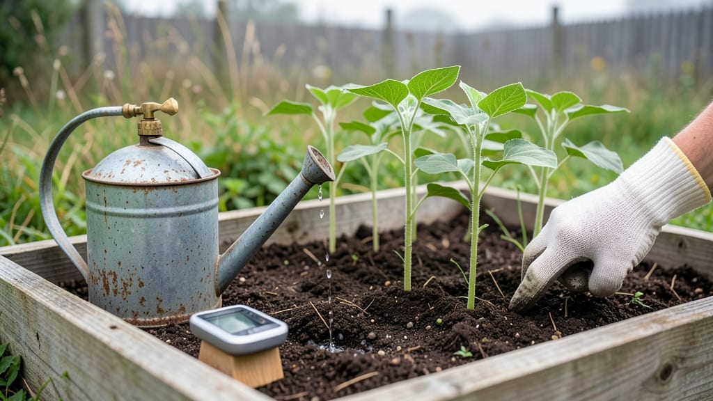 How Often to Water Sunflower Seedlings: Daily Check for Moisture Without Drowning Roots