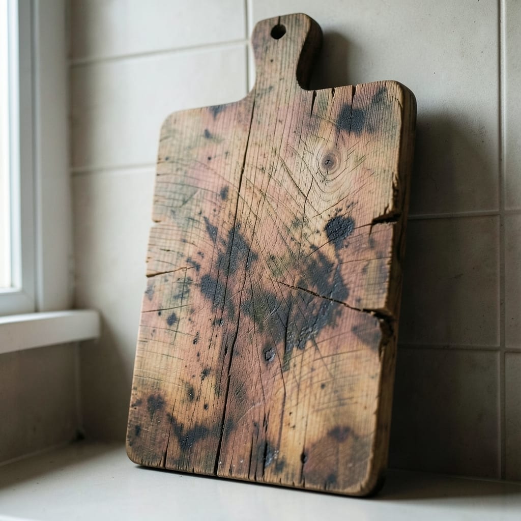 The wooden cutting board